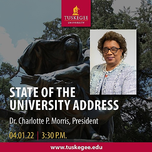 State of the University Address with President Dr. Charlotte P. Morris poster